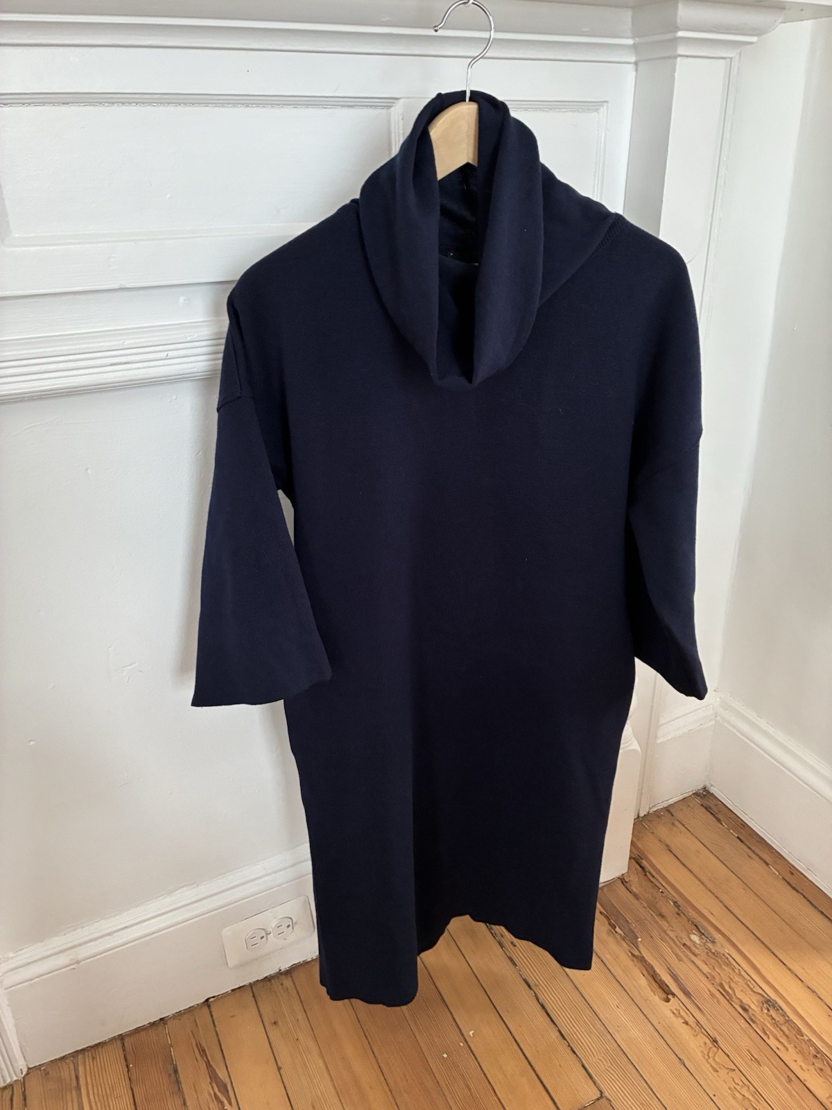 Vintage Les Copains Indigo 3/4 Sleeve Wo Sweater Dress