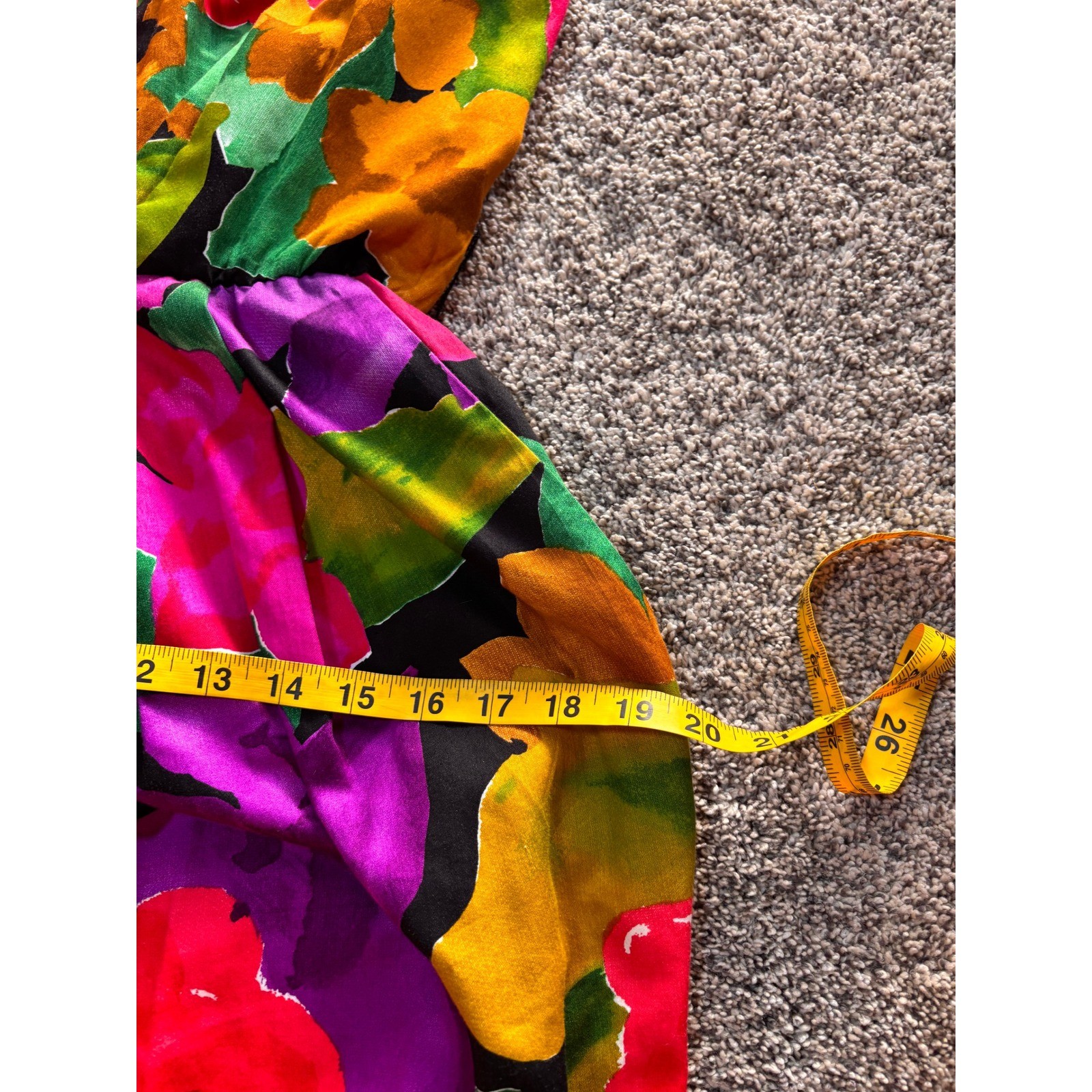 Floral Print Unbranded Halter Sheath Belted Pockets Midi Dress 6 Multi Vintage