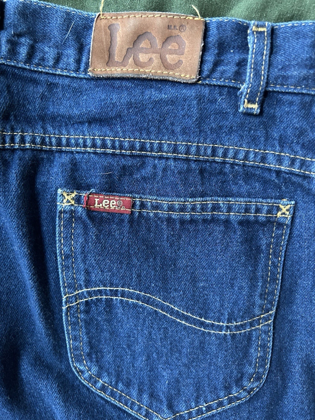 Vintage 1980’s Women’s Jeans Lee Riders Yoke TALL Union Made In USA 30×31 Sz 16