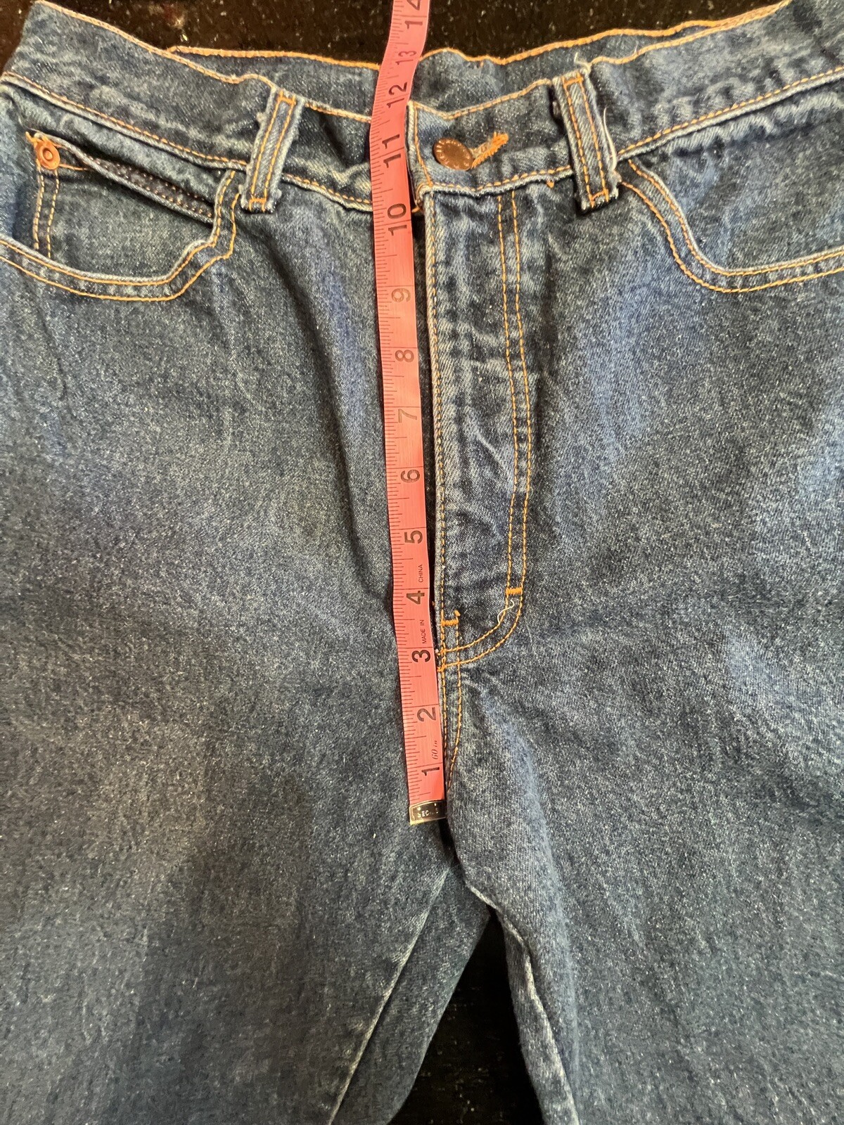 Brittania EL PASO Jeans Leather Patch USA Women Cut A439 Style 6751-2 VINTAGE 14