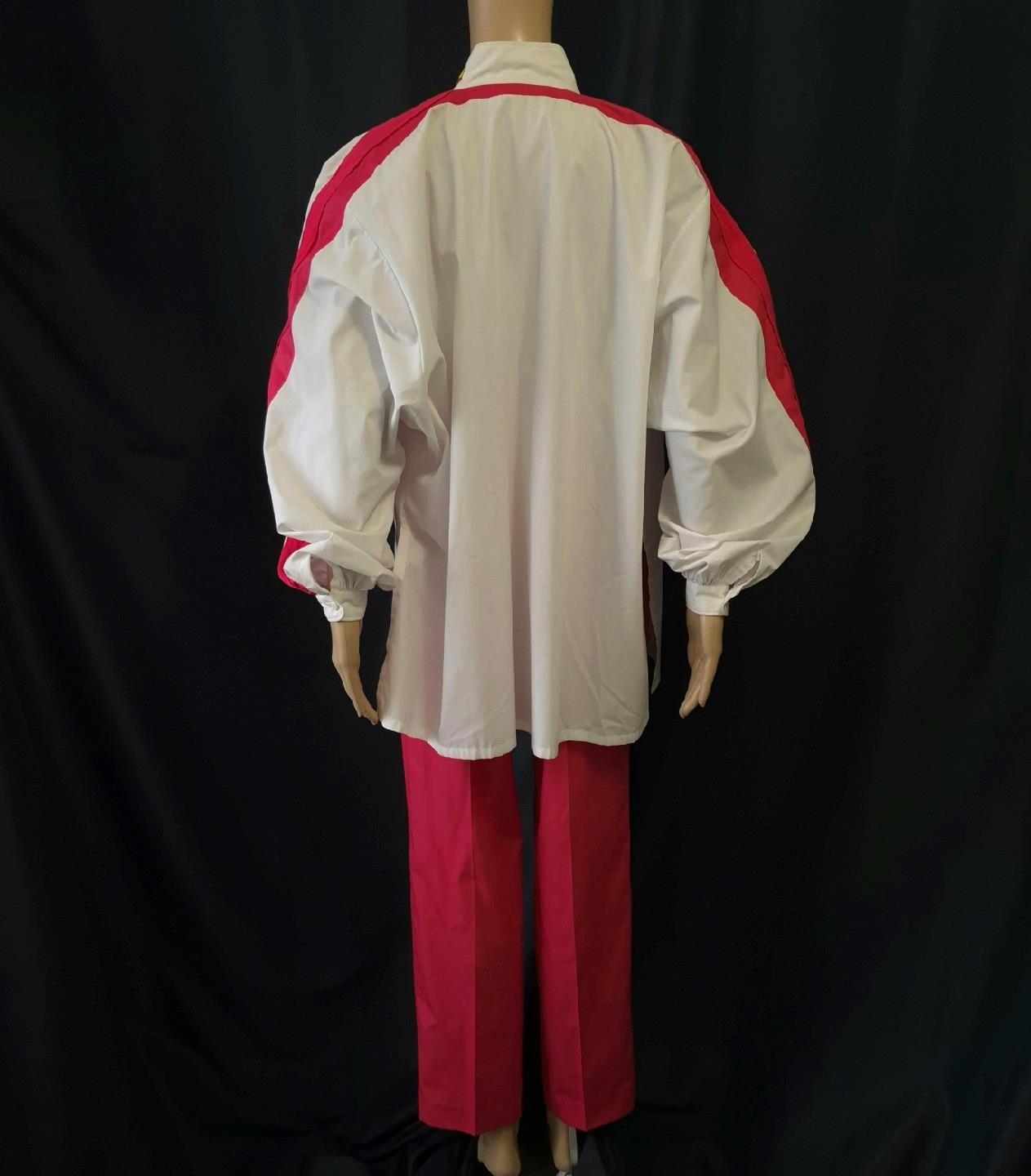 Marc D’Alcy Paris vintage 80s EMBROIDERED BEADED OVERSIZE SHIRT & Matching PANTS
