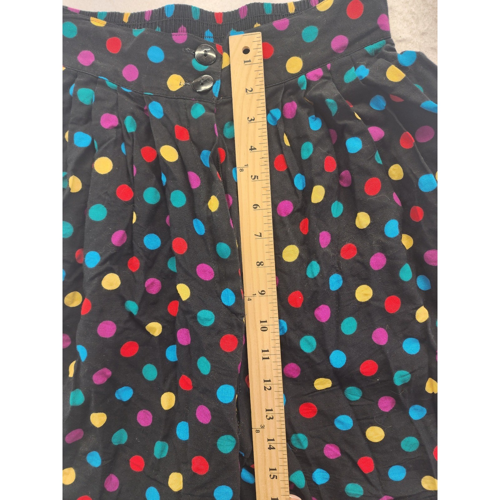 Vintage Bobbie Brooks Polka Dot Shorts Small Multicolor High Waist 80s 90s