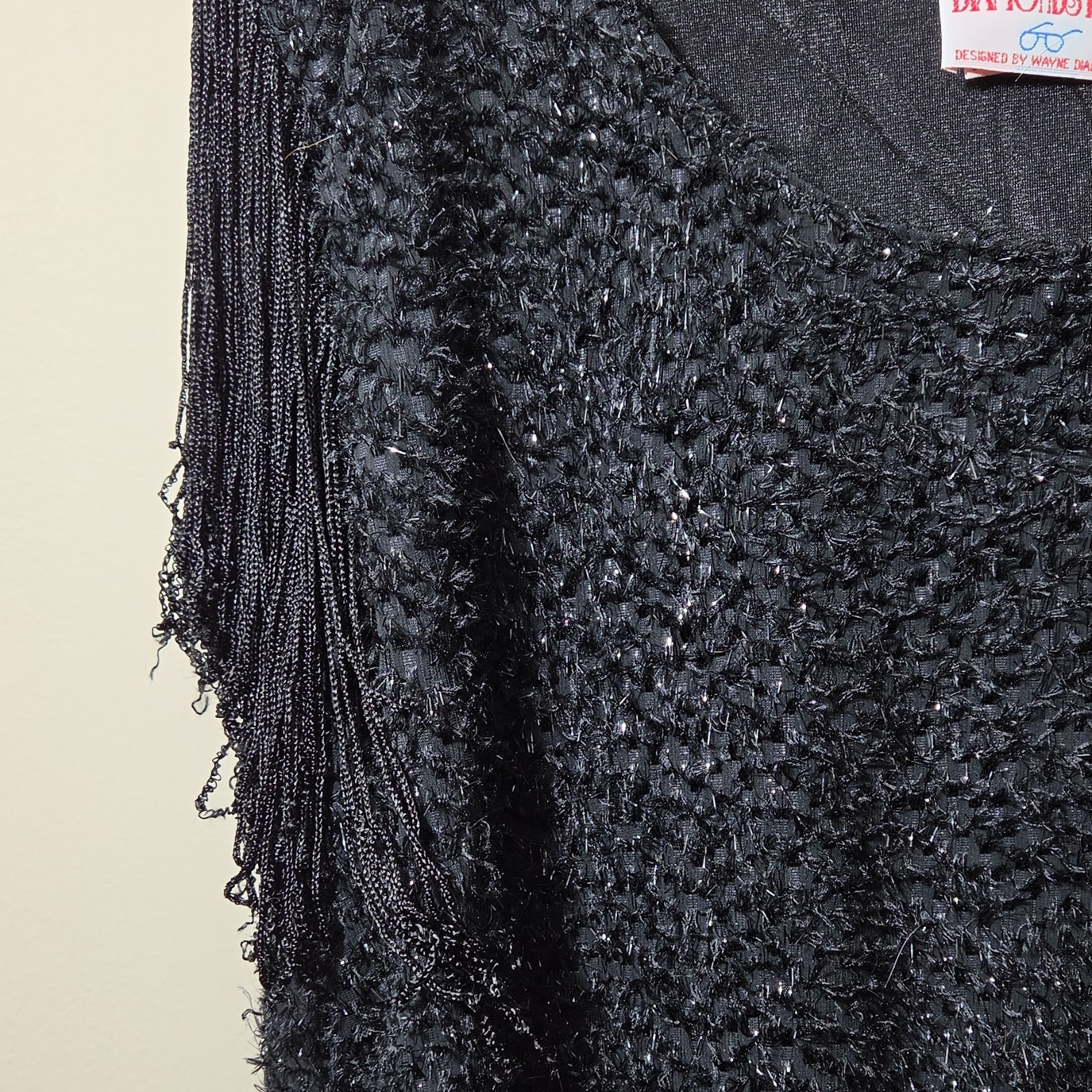 Diamond’s Run Black Vintage Shift Dress with Fringe for Women