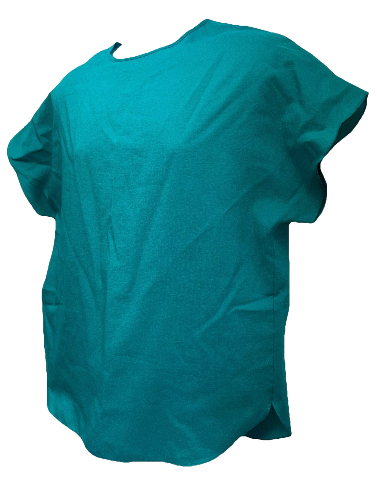 VTG Lauren Lee Women Size M Short Sleeve Button Keyhole Closure Top Chiffon Teal