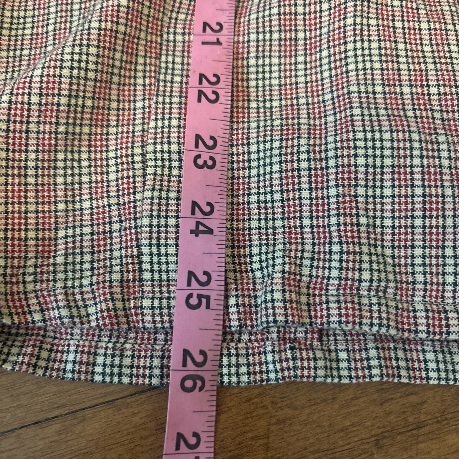 Vintage 70s Elandale Plaid Button Down Shirt And Skort Set Size M 10 30% Linen