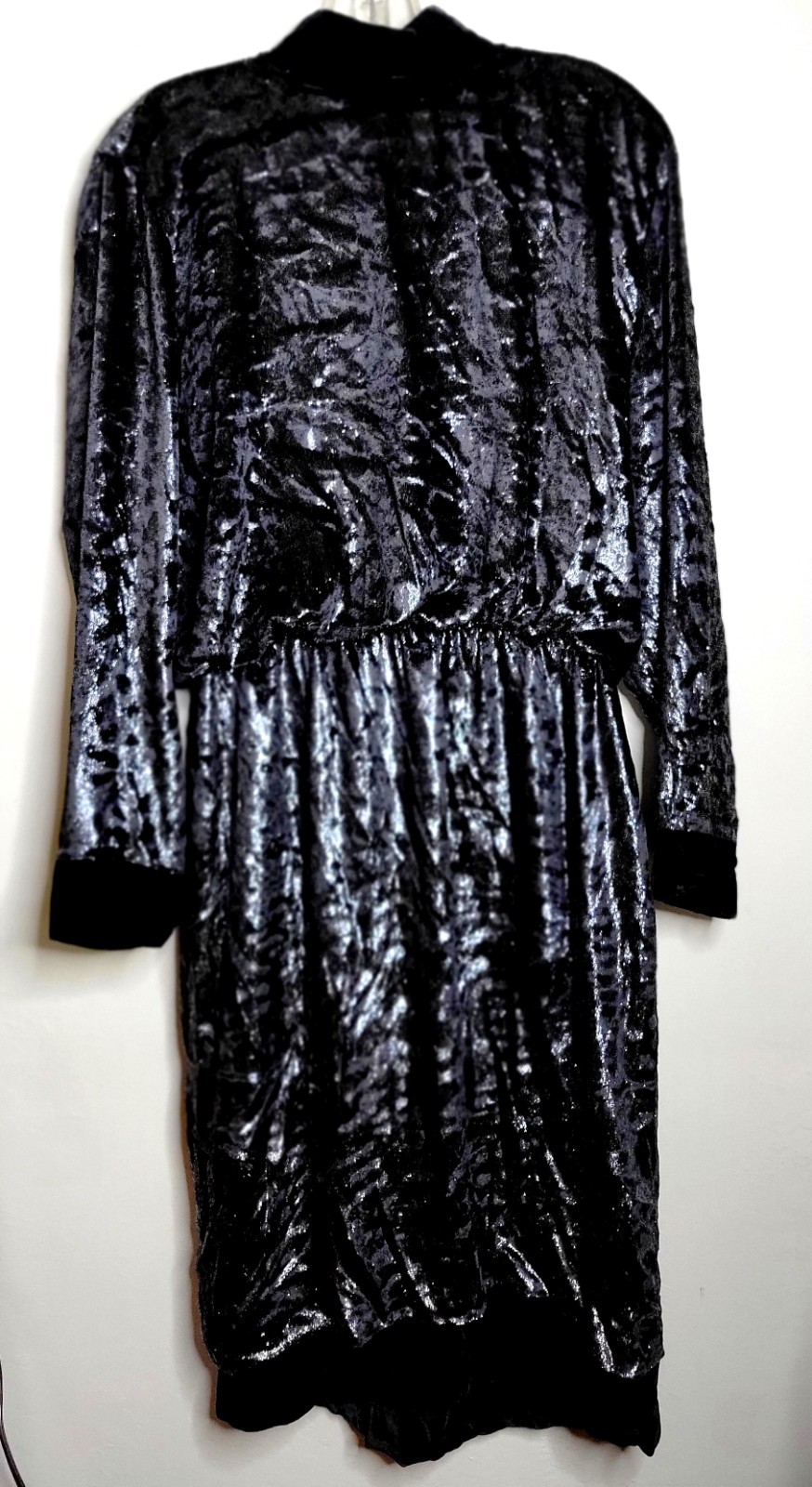 VINTAGE Jean-Louis Scherrer Stunning Black Glitter Gown, Made in France 472434