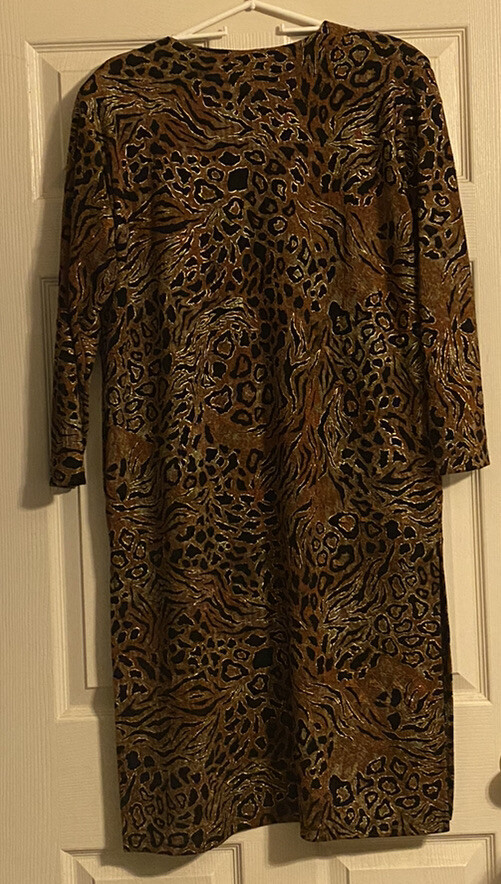 A Touch of Class Women’s Vintage Leopard Print Cardigan, XS/S, Acetate & Spandex