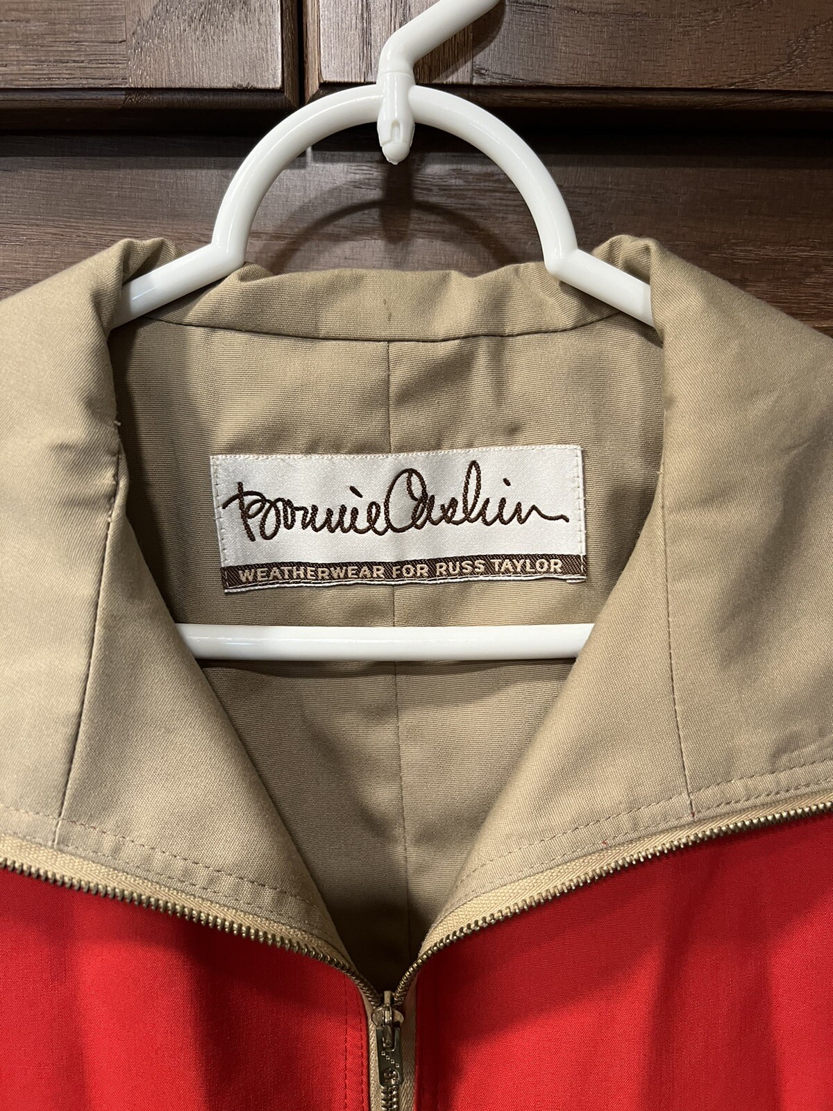 Vintage 70’s Bonnie Cashin Weatherwear Russ Taylor Raincoat Zip Pockets Red