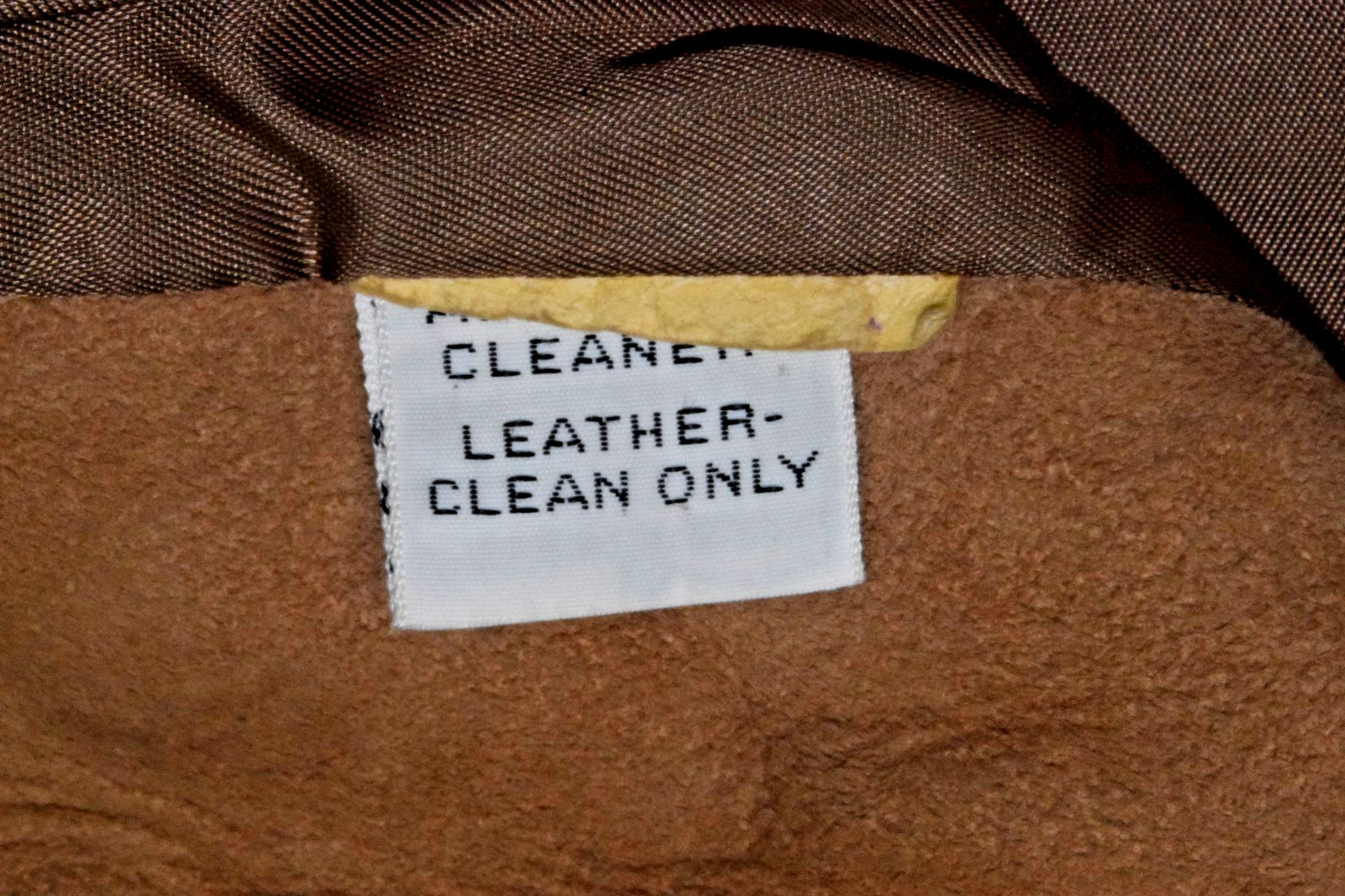 Vintage Leather Jacket New England Sportswear Size S 50s Tan Chevron Stitch