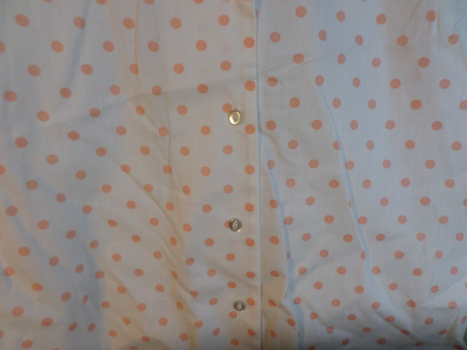 Vintage Handmade Pink Polka Dot Short Sleeved Button Front Blouse