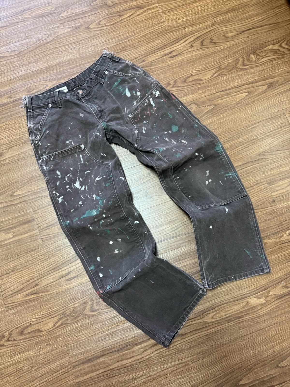 Vintage 90’s Women’s Carhartt Double Knee Canvas Brown Pants Size 6