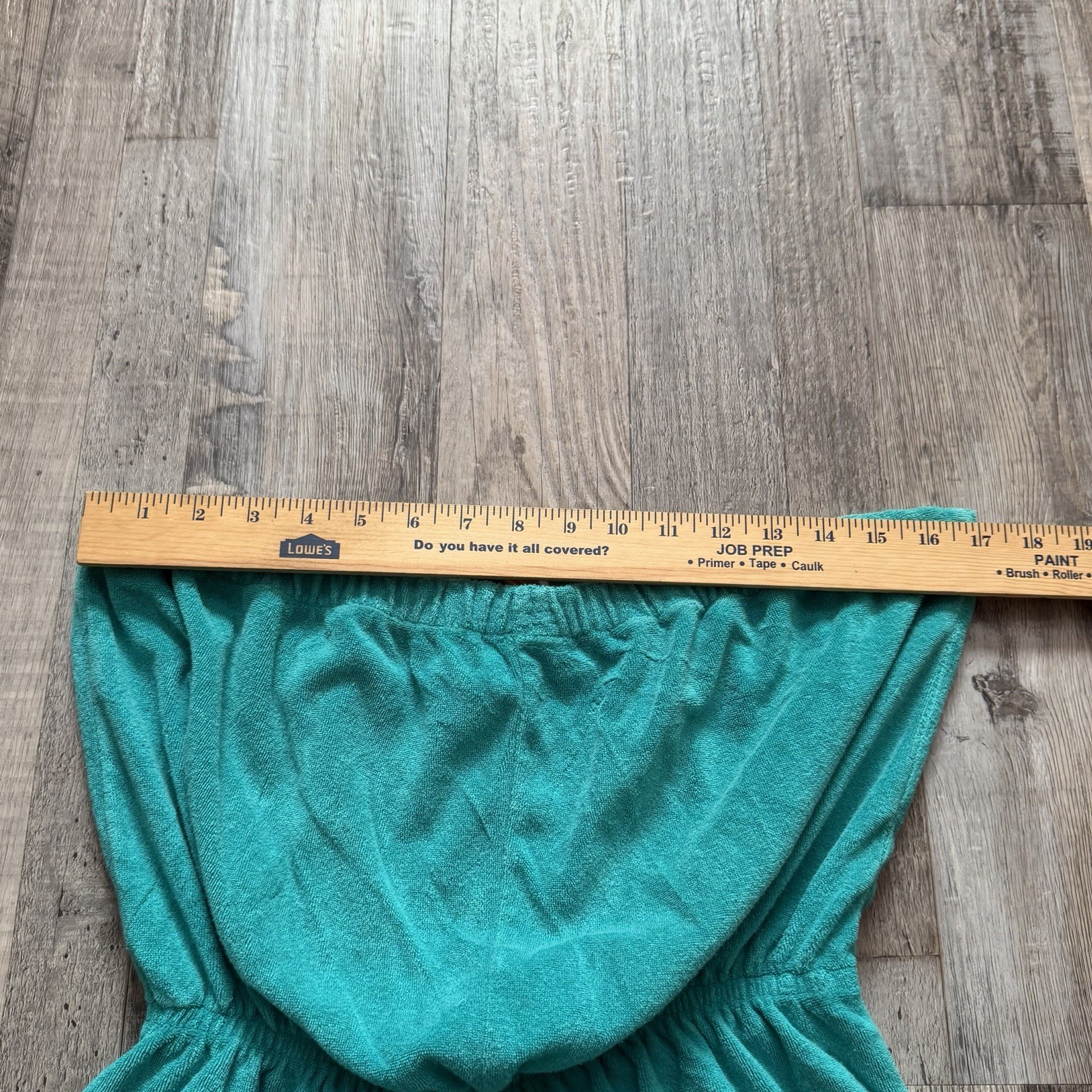 VTG 70s Beached Sears Terrycloth Strapless Teal Romper Jumpsuit (Size M) Rare