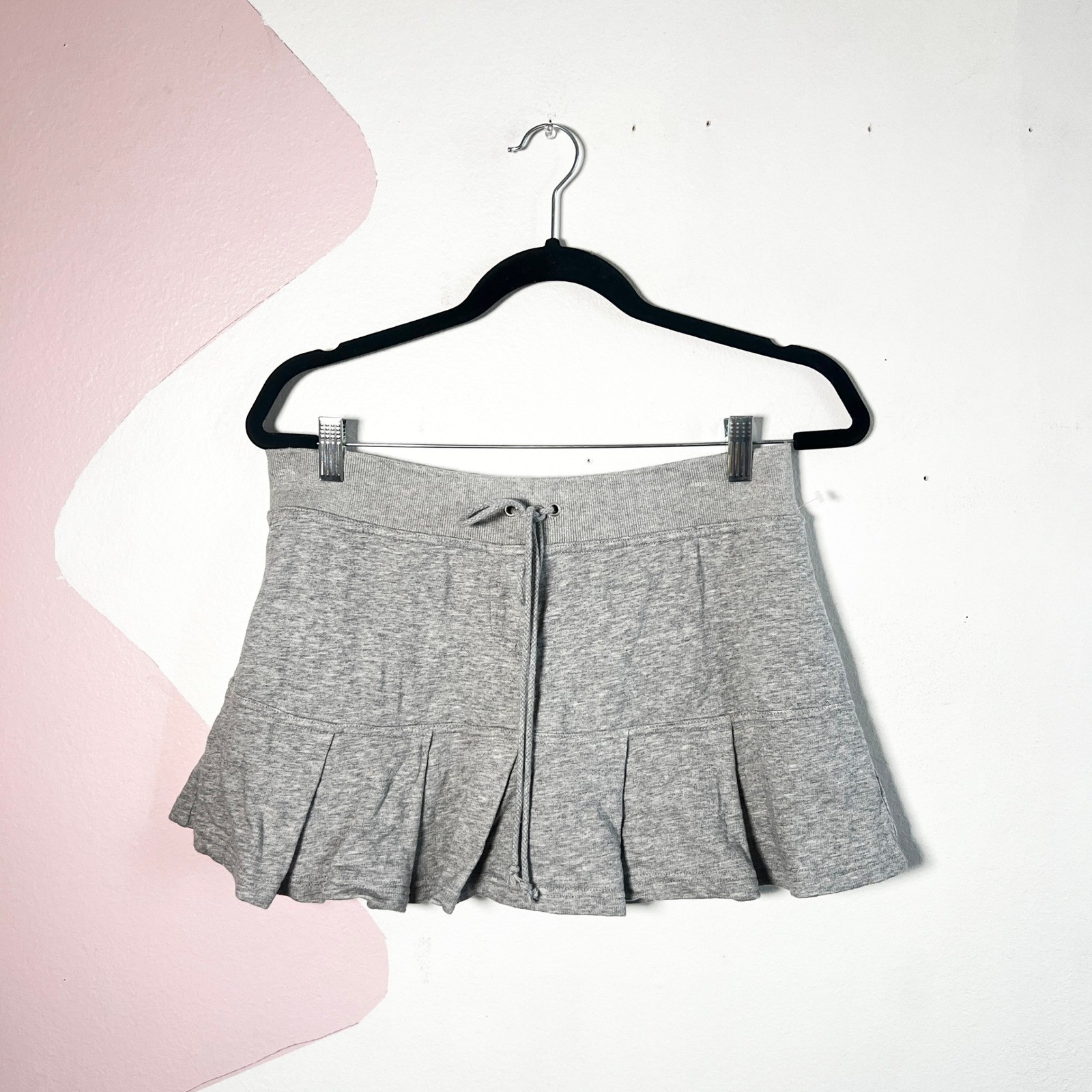 Vintage Y2K Pleated Mini Skirt Sz Large 2000s Athleisure 90s