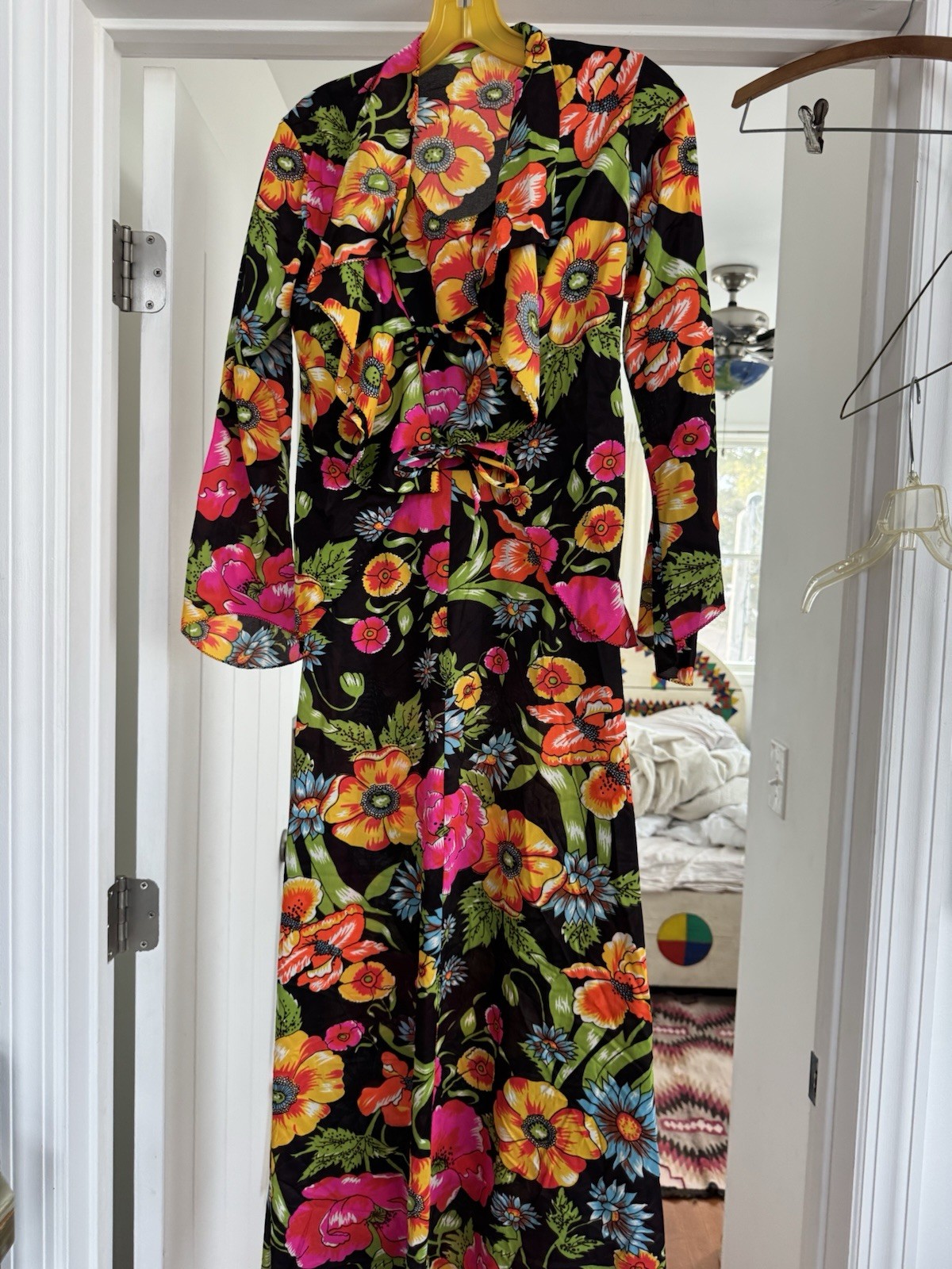 Vintage Mistee Floral Maxi Dress With Matching Jacket Long Awesome Size Small