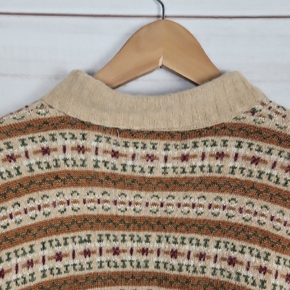 Jones Wear Vintage Fair Isle Cardigan Medium Cottagecore Dark Academia Grandma