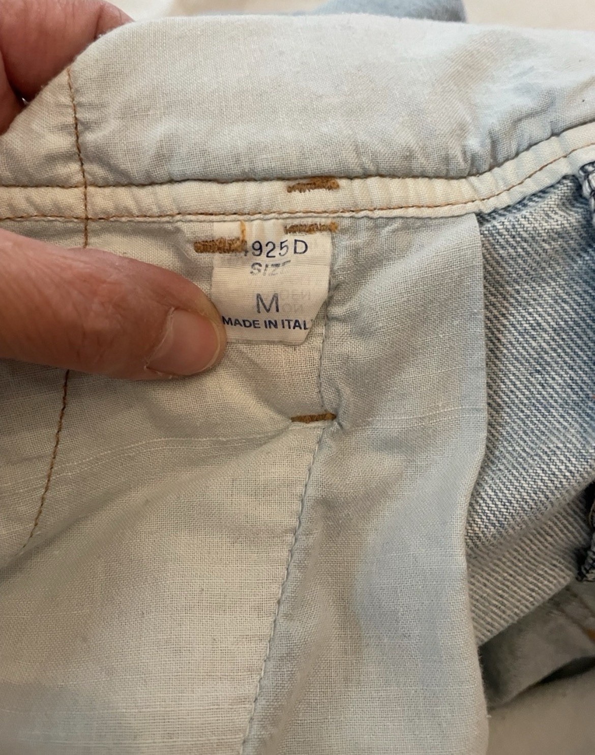 Vintage/ Deadstock Zeppelin Denim Overall Short W Floral Trim