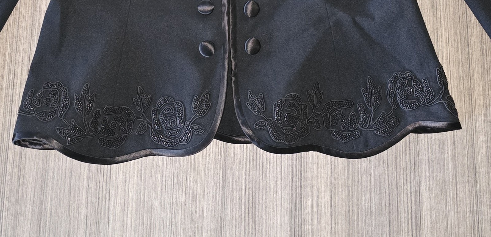 Vintage 1980s Rimini by Shaw Black Top & Skirt Set Size 8 Cocktail Evening