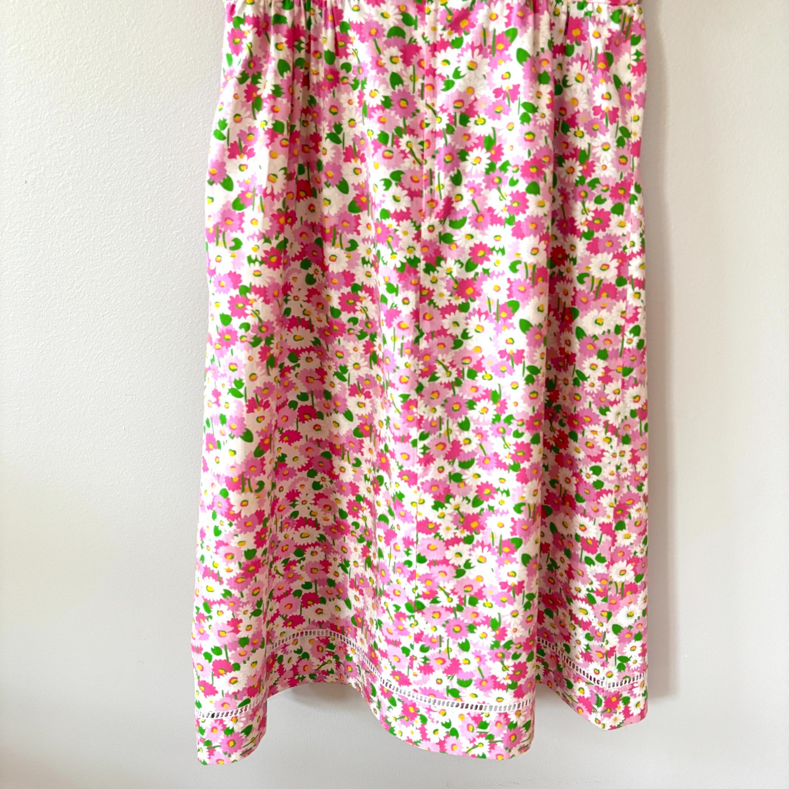 VTG Lanz Originals Pink Floral Dress Cottagecore Dress Sundress sz S/4 DARLING!