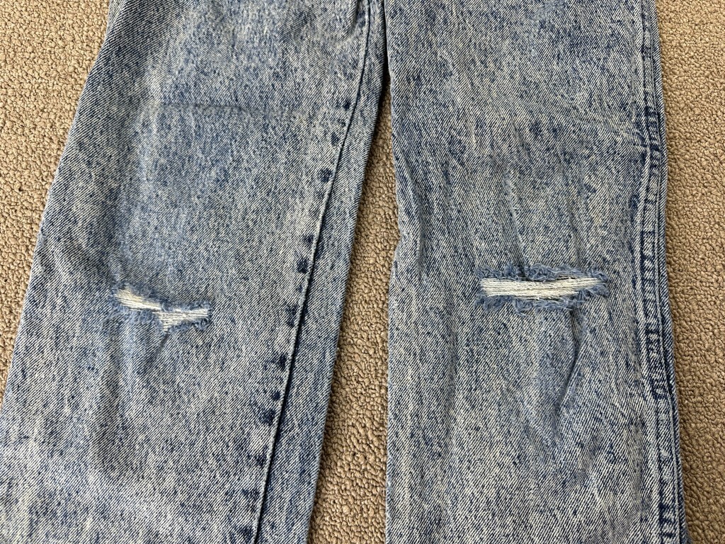 Cotler Blues Alley Jeans Womens 28 Acid Wash Blue Washed Worn Distressed VTG