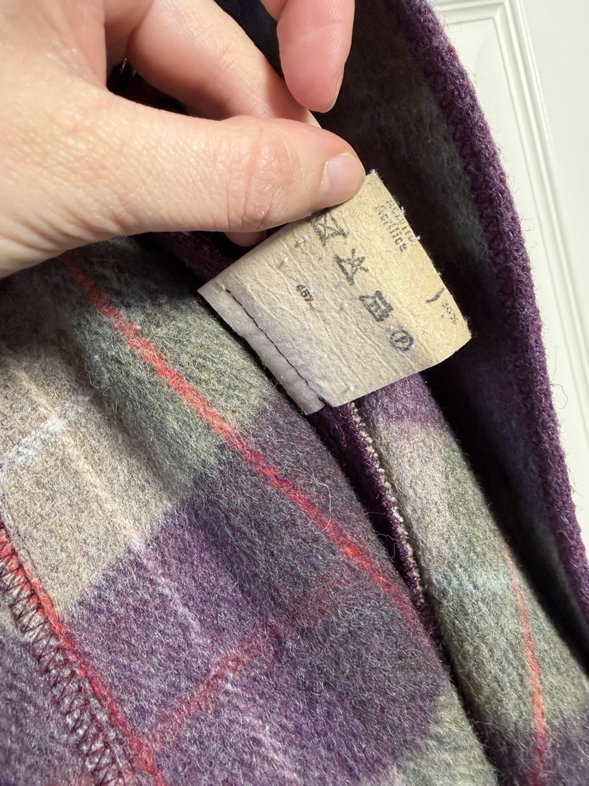 Vintage Wool Plum Cape Coat