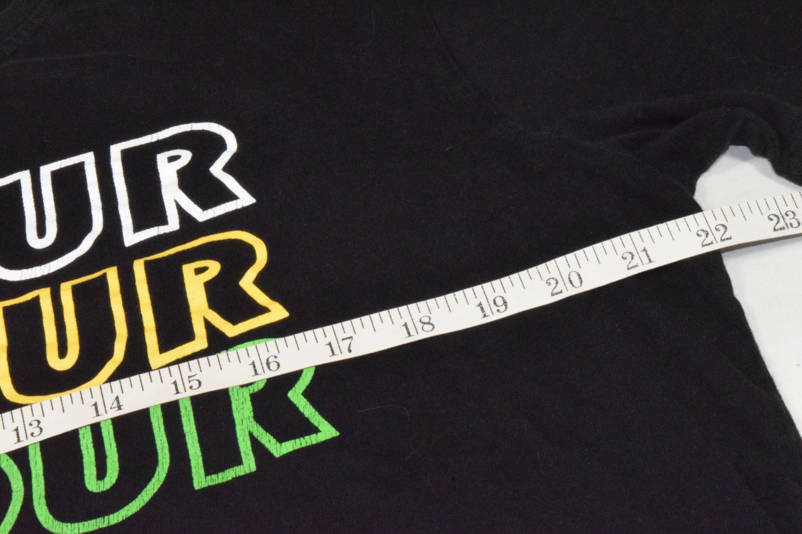 VTG T-Shirt Le Tour de France Size L Y2K Black Cotton 3 Neon Scripts Race Logo