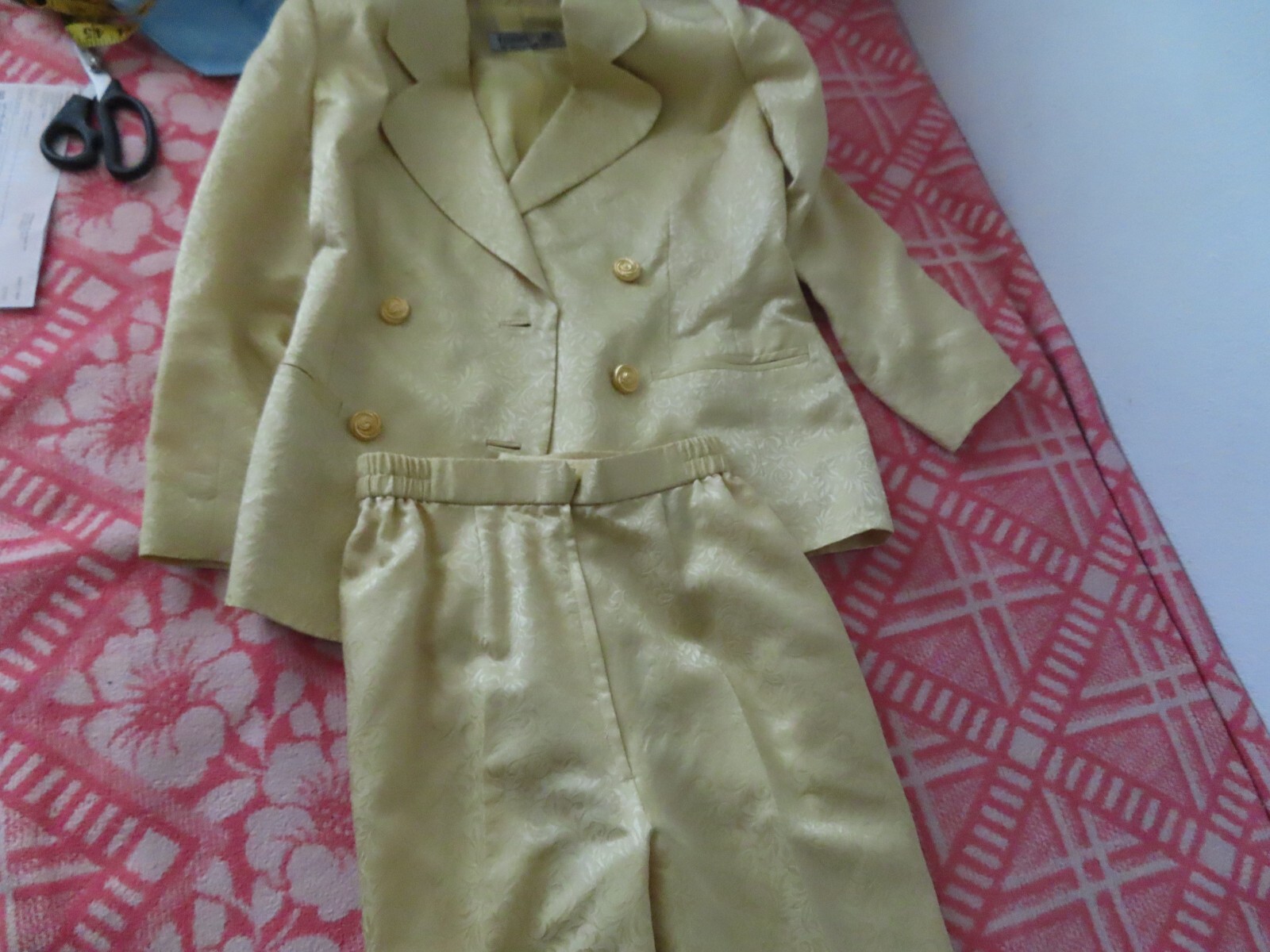vintage rare 50s 60s Fashion for Lady Matsuzakaya silk suit sz 3 (Read)