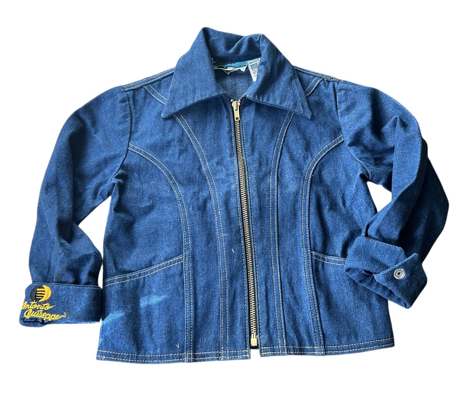 Vintage 70s Antonio Giuseppe Denim Jacket Heckle & Jeckle Terrytoons