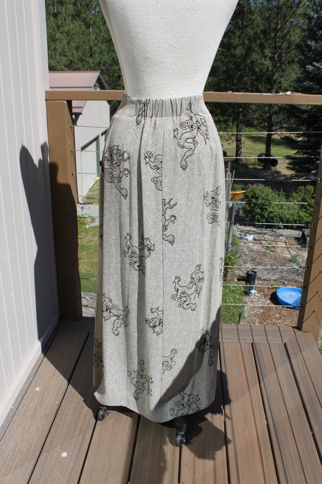 Vintage 90’s Max and Mabel Boutique Skirt and Jacket Dragon Print Outfit M