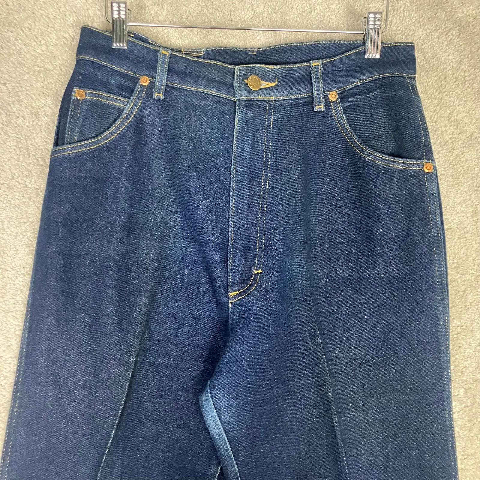 Vintage Lee High Waist Straight Leg Jeans Dark Wash Denim Made in USA 16 28×30