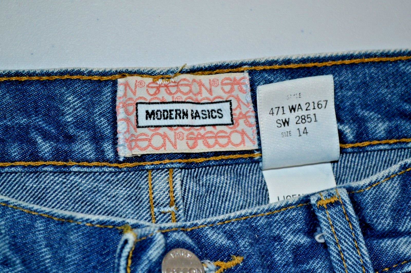 Vintage 80s Sassoon Modern Basics Women’s Jeans with Original Details, Size 14