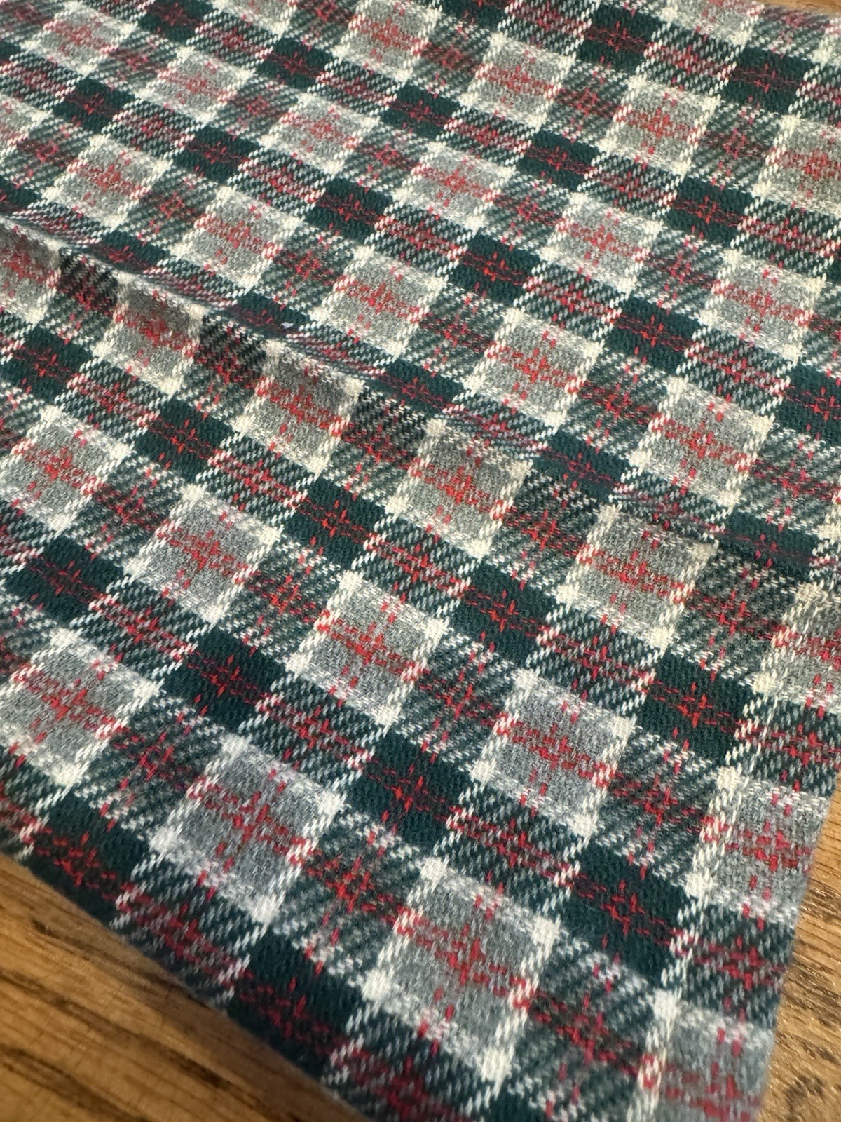 Vtg 1970s Maverick Plaid Pants XS 24×31 Green Red Checkered Bell Bottoms EUC