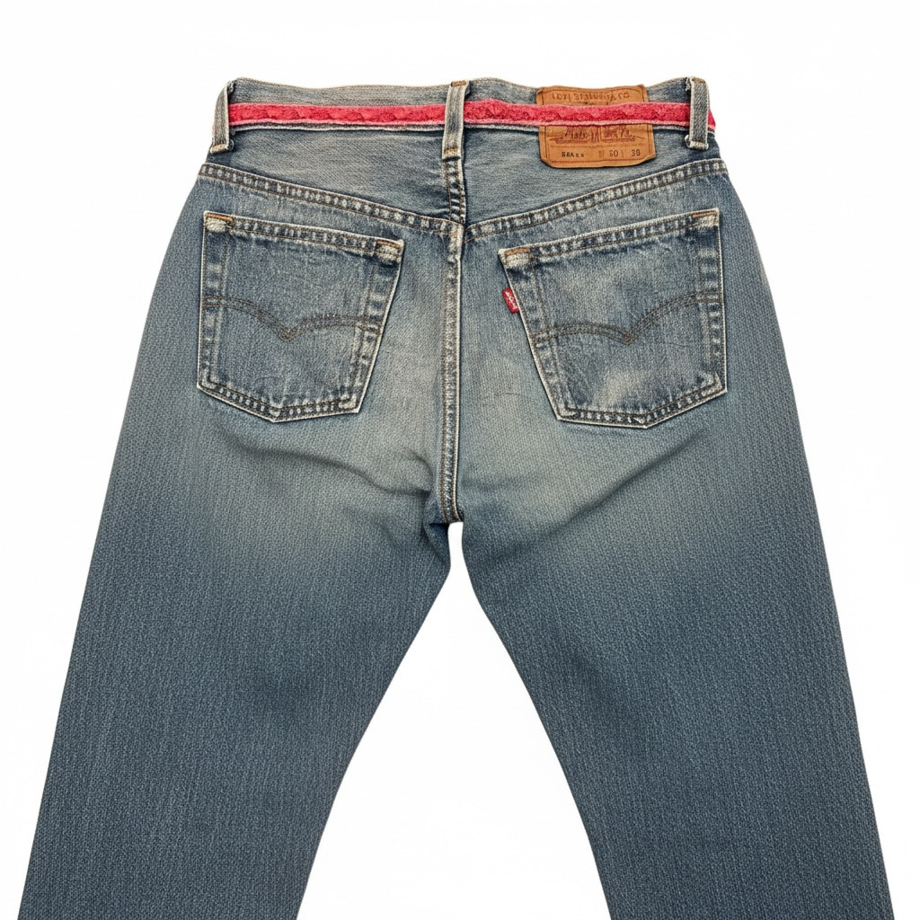 Vintage 1990’s Buzz 18 Embellished Levi’s 501 Jeans W30 28.5” Waist USA Pink