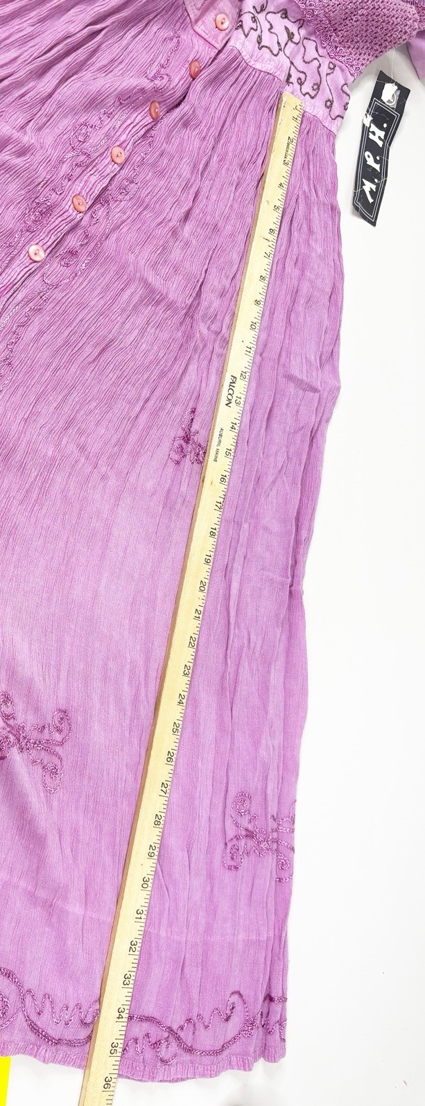 VTG MPH S Pink Patchwork Hippie Maxi Dress Cottagecore Earth Festival Boho NWT