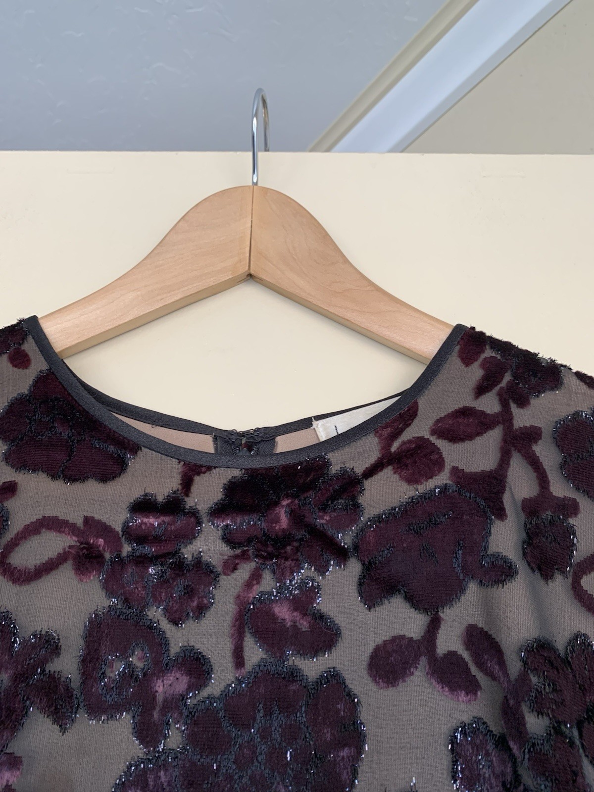 Jeffrey & Dara Evenings Maxi Dress Velvet Burnout Vtg Party Holiday Elegant 16T