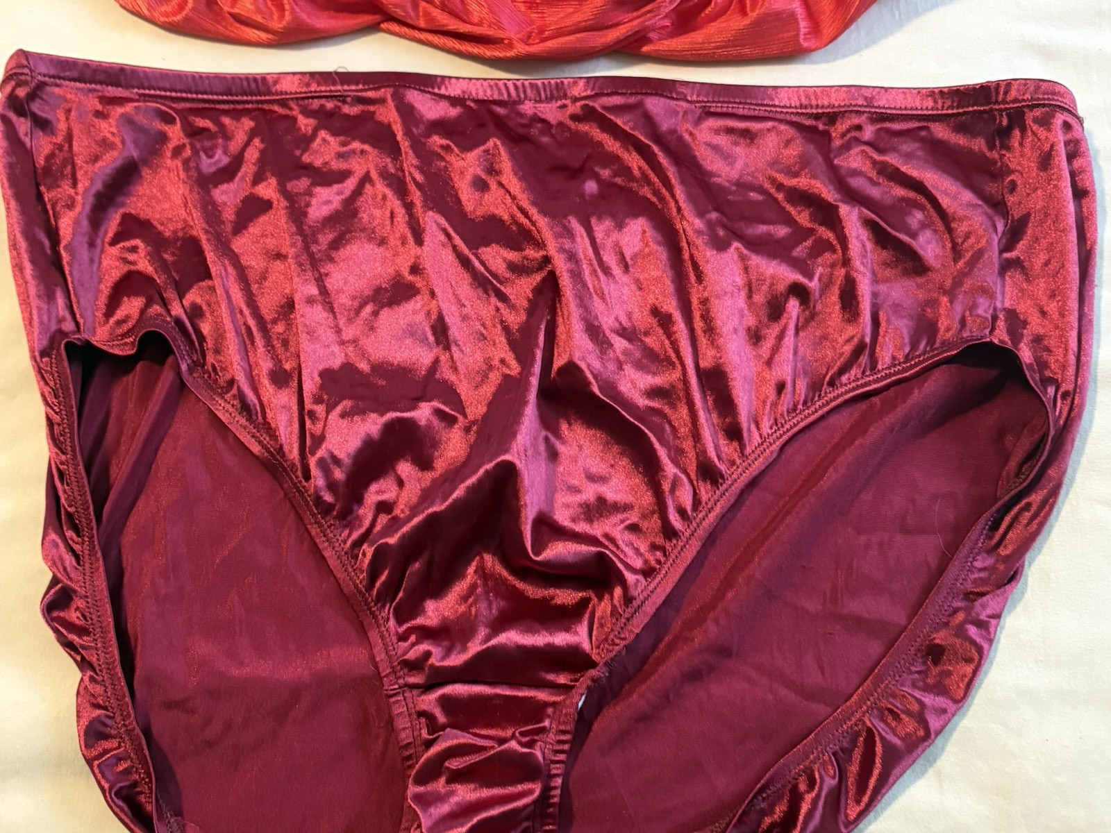 Lot of 4 Vtg Nylon Brief Panties Just My Size 13 3XL High Waist Granny 2nd Skin