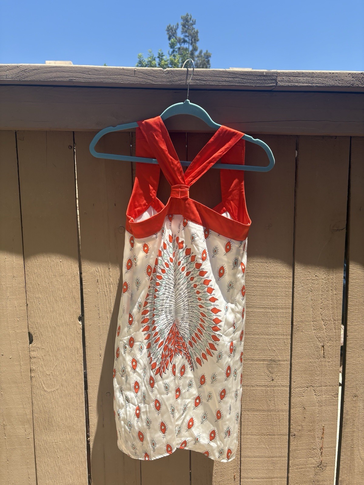VTG Y2K Voom by Joy Han Peacock Print Sleeveless Blouse Racerback Women’s Small