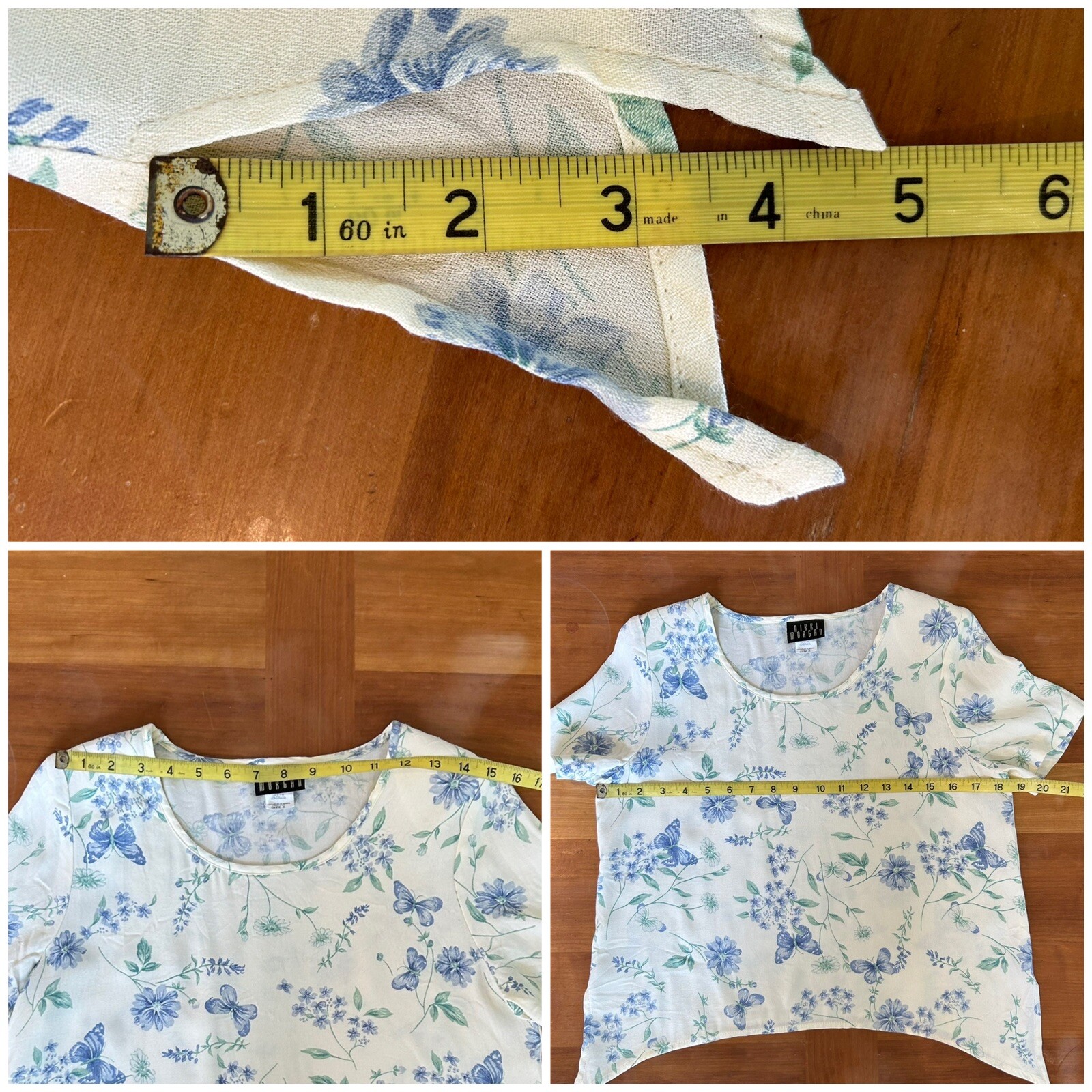 Vintage 90s Butterfly Floral Blouse