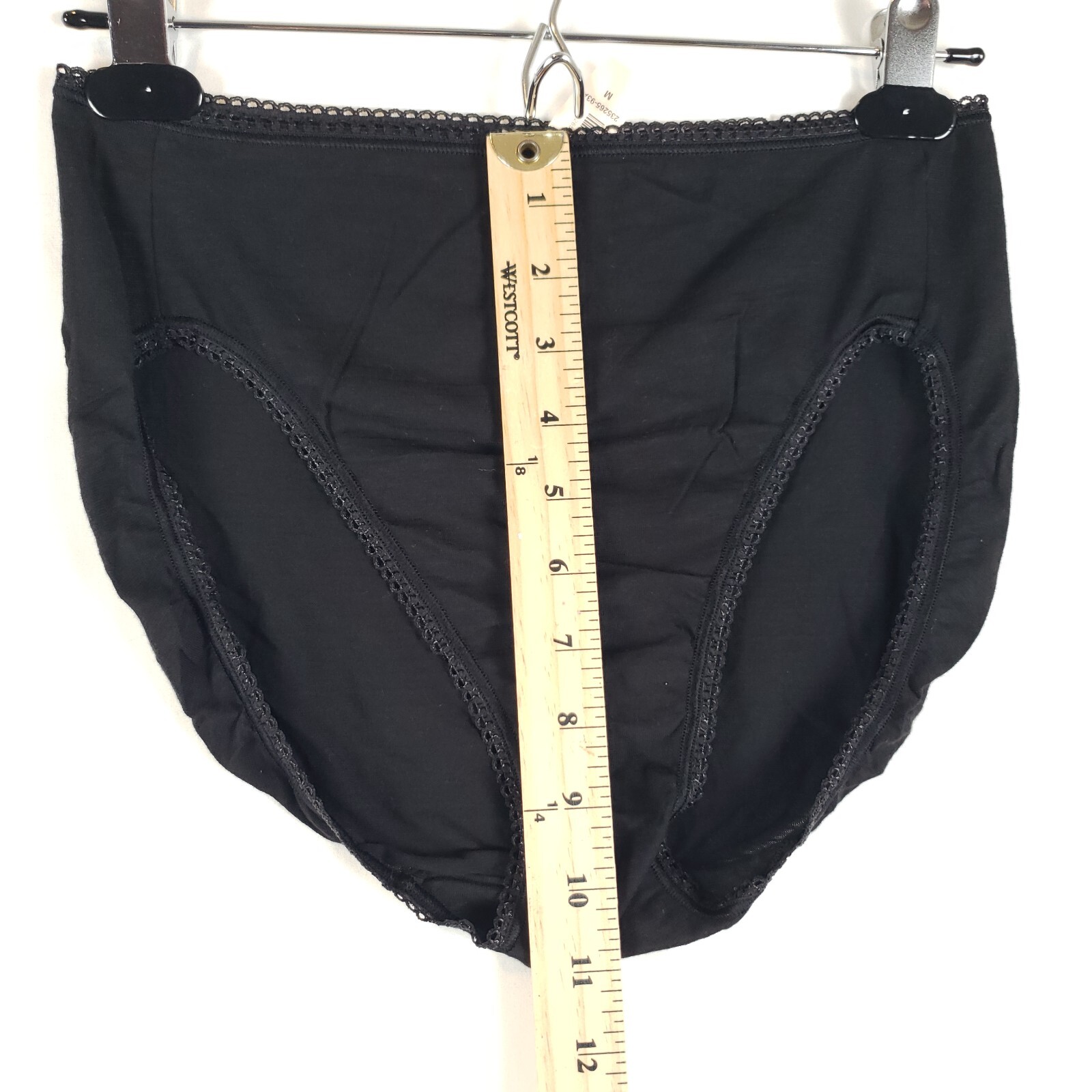 Vtg Victorias Secret Hi Leg Panty Medium 100% Cotton Eyelet Trim 2008 NWT