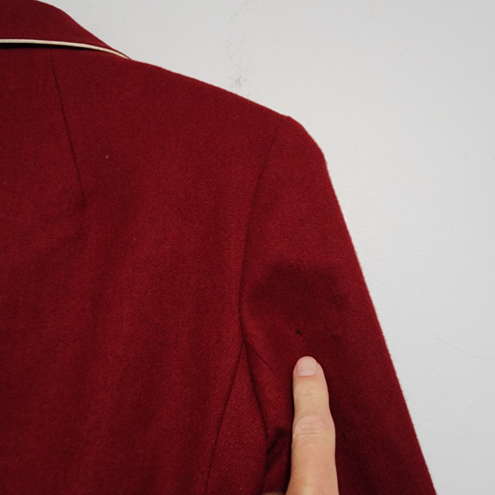 Vintage 70s Russell Sage College Wool Blazer Jacket Womens 10 R Piped Trim 1979