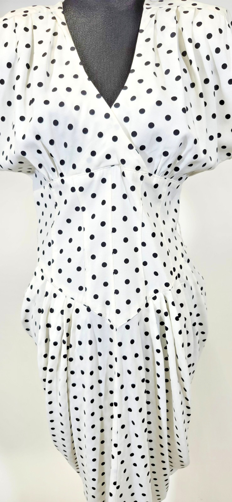 Vintage 1980’s „ASHLEE” Polka Dot Sheath Party Dress-Size 8
