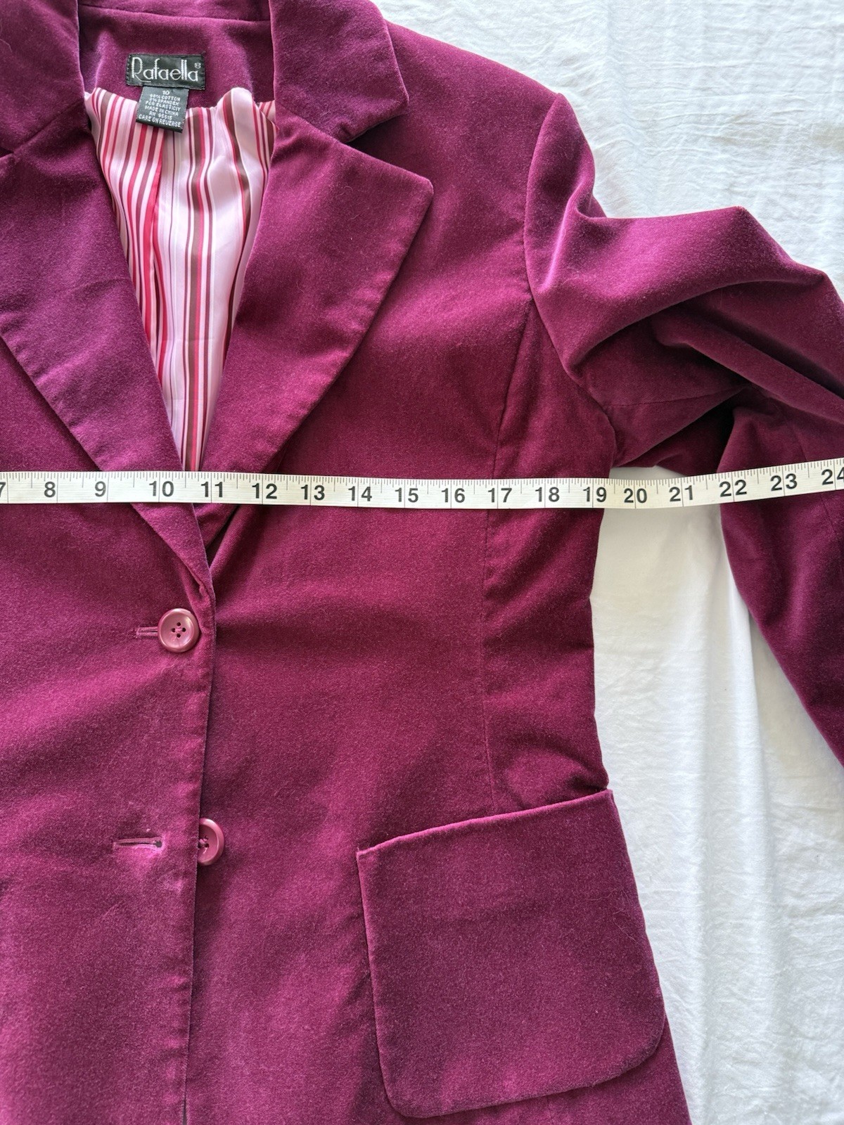 Rafaela Vintage Y2K Magenta Velour Blazer 10 Velvet pink Barbie preppy normcore