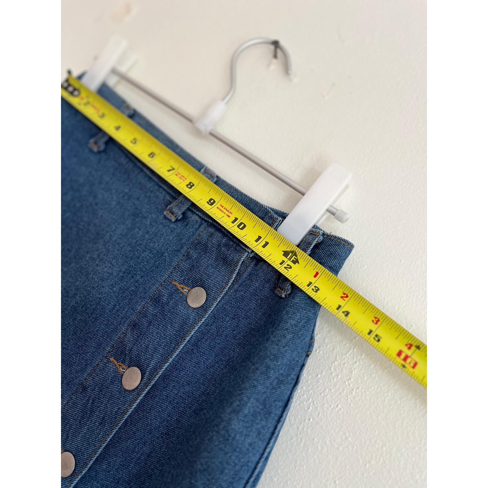 VTG Billy Blues Denim Maxi Skirt Column High Waisted Made in USA 90s Y2K Phoebe