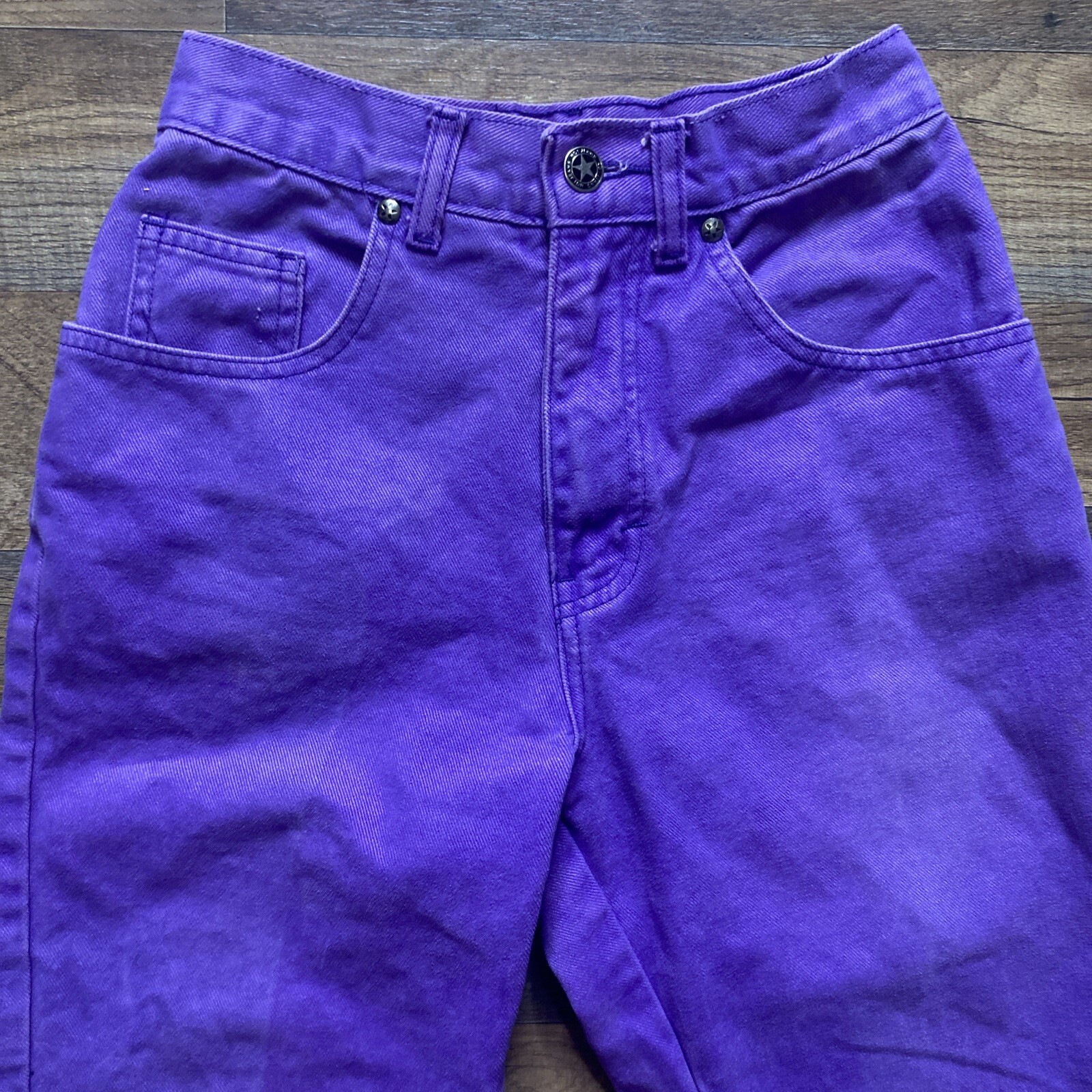 No! Jeans Absolutely Blues Vtg Purple Denim Jeans size 3 MOM high waist