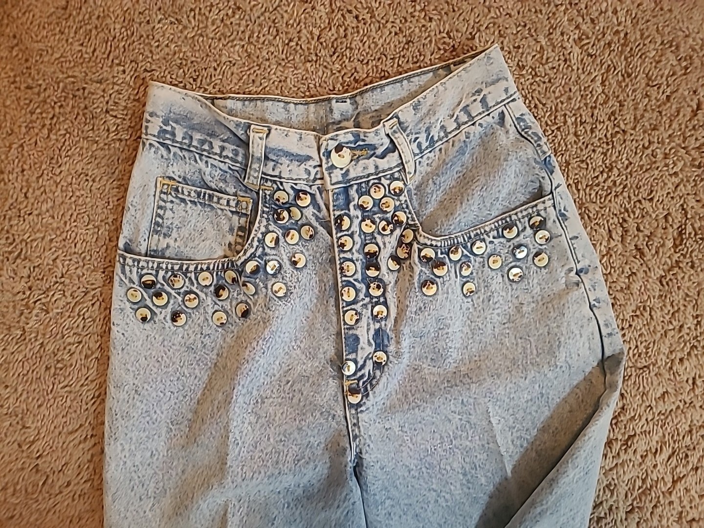 Vintage 1980’s Joujou Blue Jeans ~ Acid Wash Hippy Style ~ Size 5/6