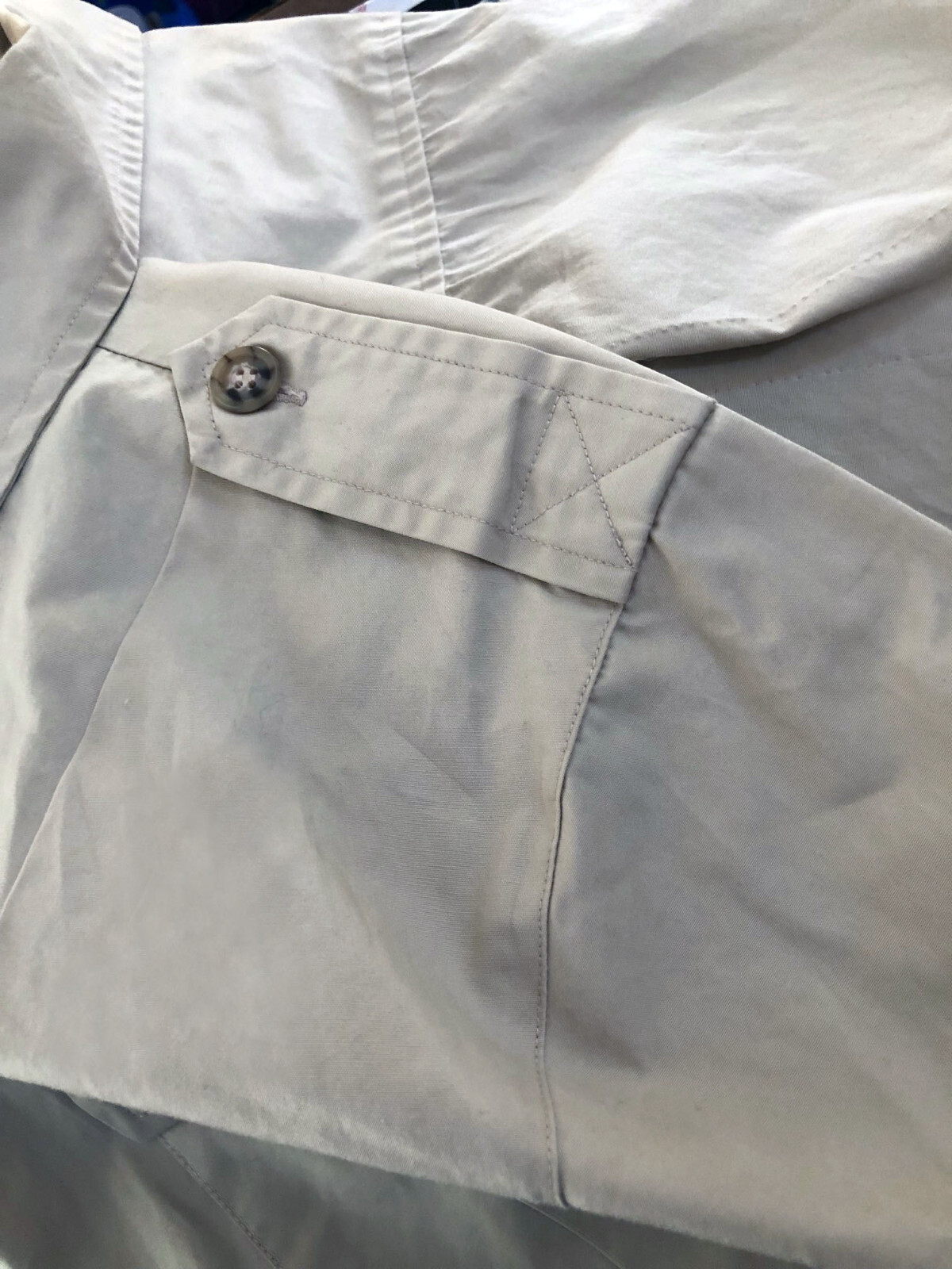 Rare Orig Banana Republic 1970s 100% Cotton Epaulettes Khaki Safari Dress sz 12