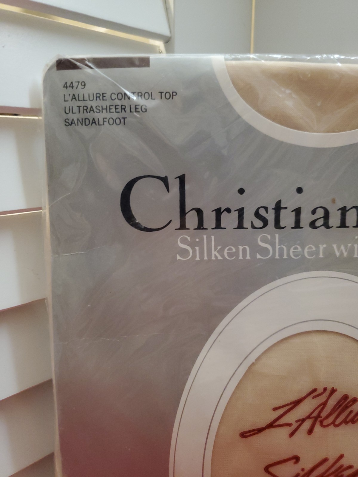 VTG Christian Dior L’Allure Pantyhose 4479 Rose Petal Size 4 Control Top
