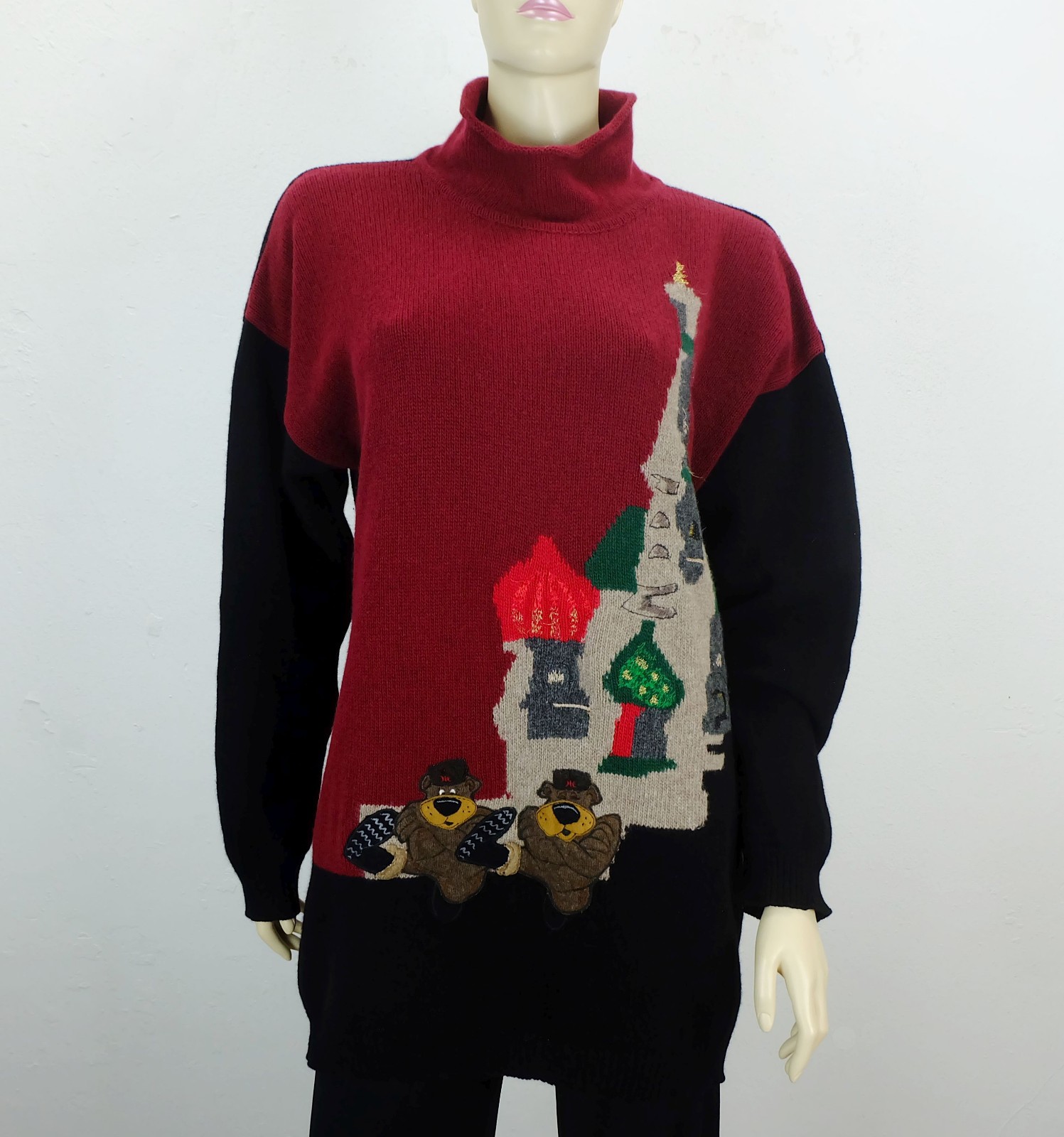 iceberg jumper 90s size L wool angora motif jumper made in italy
