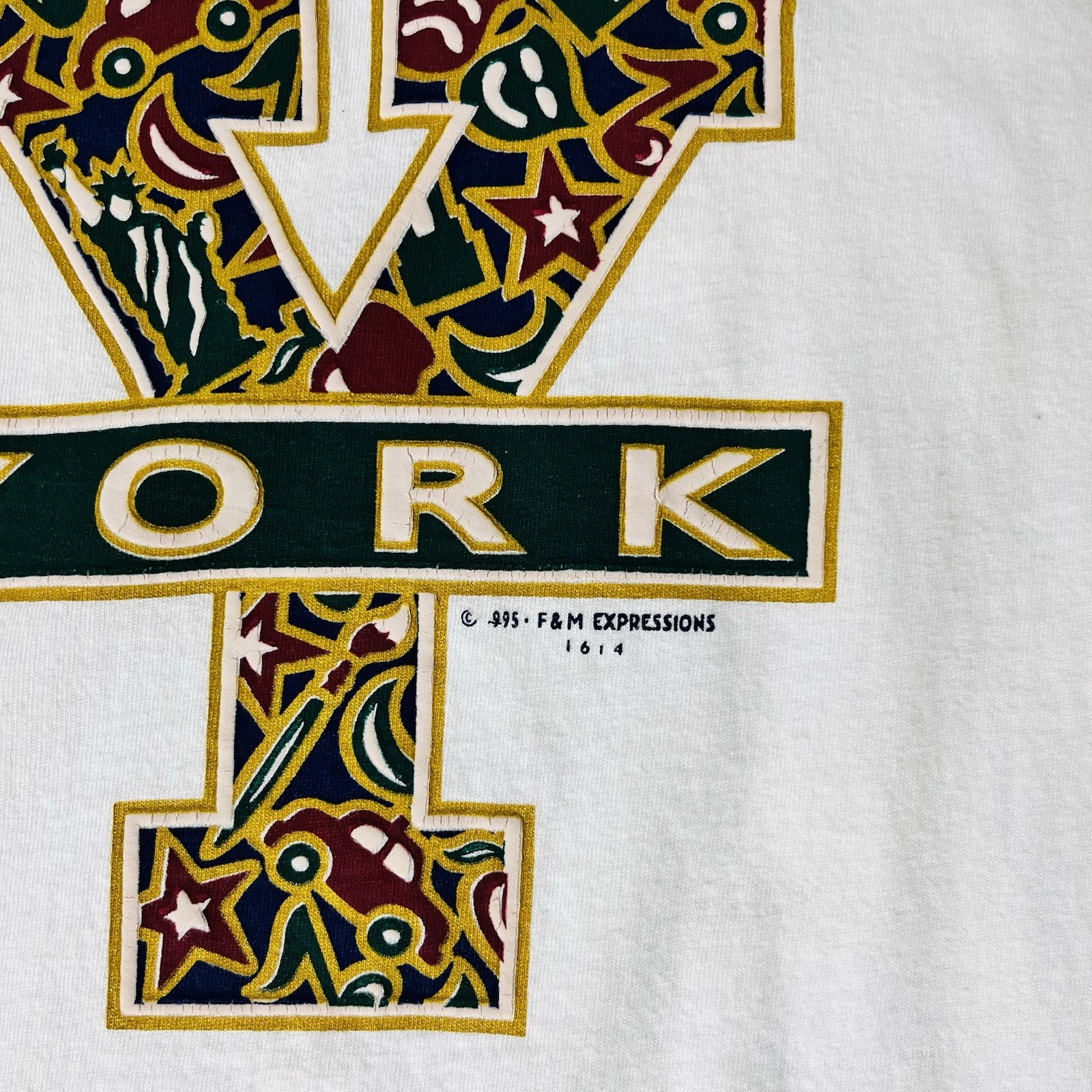 Vintage 90s NYC NY New York City Sz XL Single Stitch 1995 T Shirt Graphic Tee