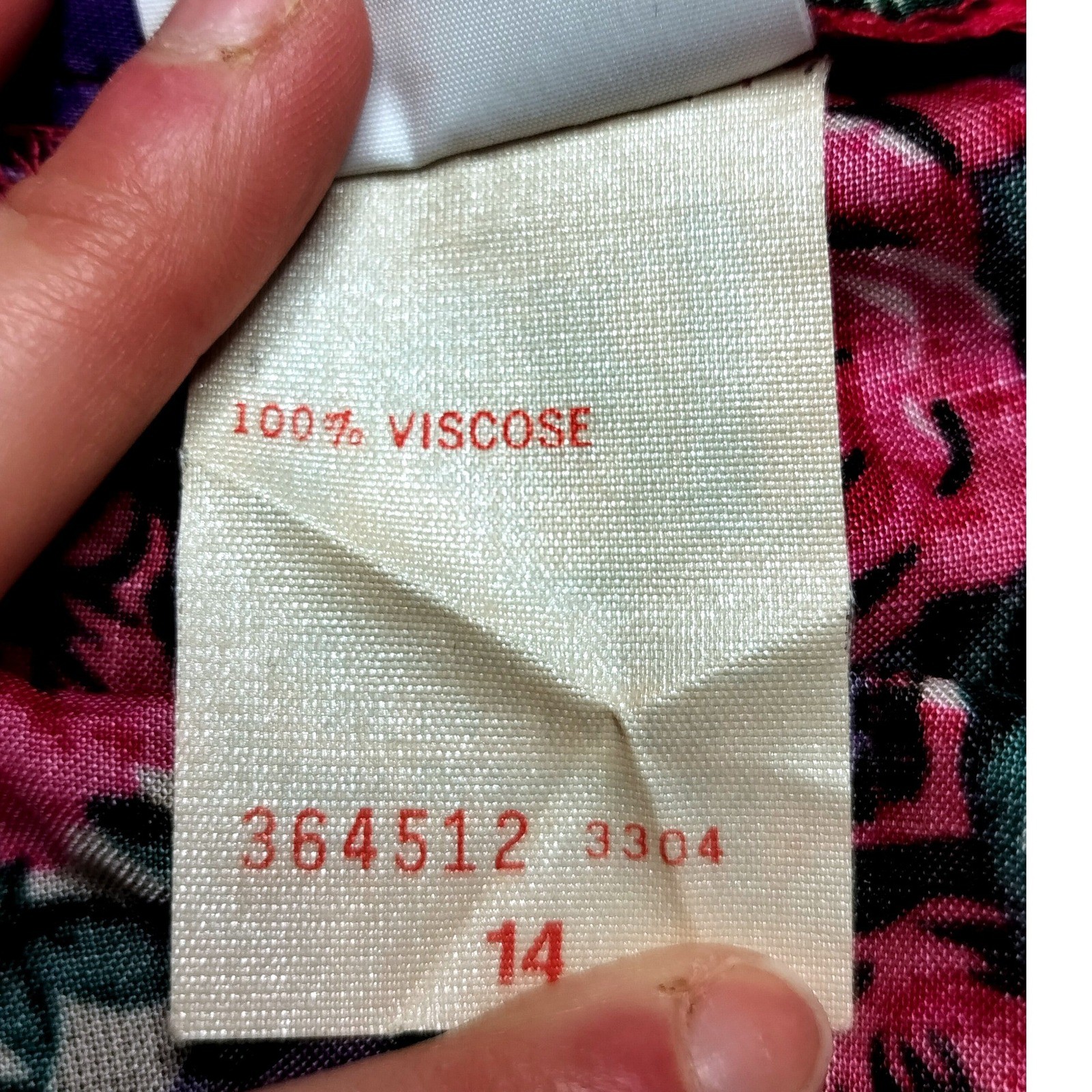 Vintage Koret Viscose Pleated Floral Midi Skirt Size 8 Pink Purple Rose Print
