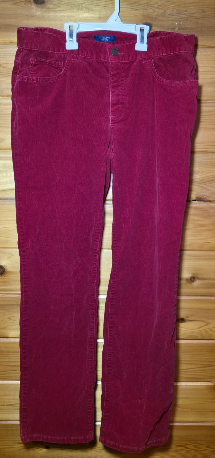 Vintage Chaps Red Wine Burgundy Corduroy Pants Women 12